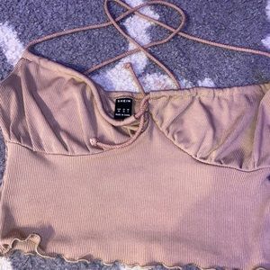 juniors cropped tank top